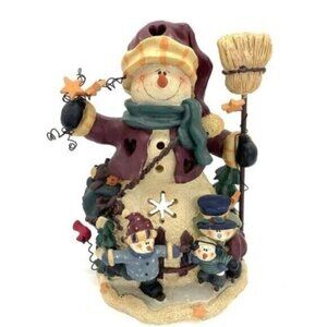 Vintage Henton Light Up Snowman And Family